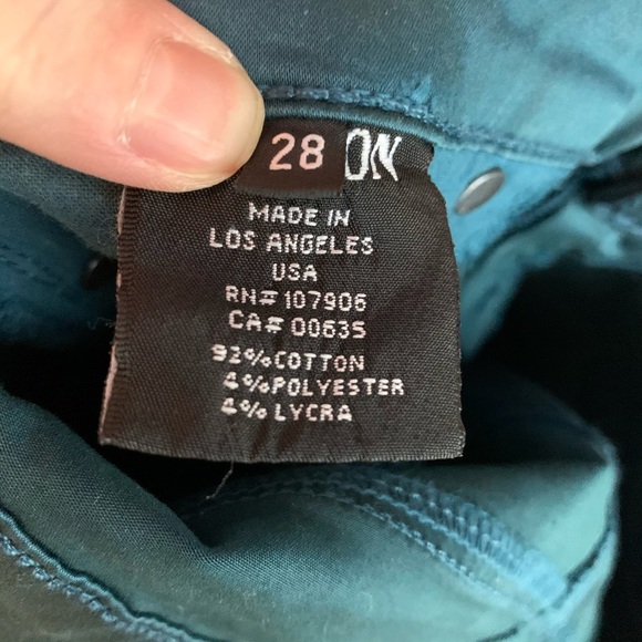 Hudson mid rise nico blue/green jeans - Picture 6 of 7